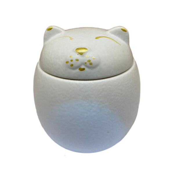 陶瓷骨灰罐 – 白色貓咪