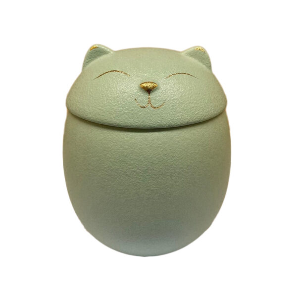 陶瓷骨灰罐 – 米色貓咪
